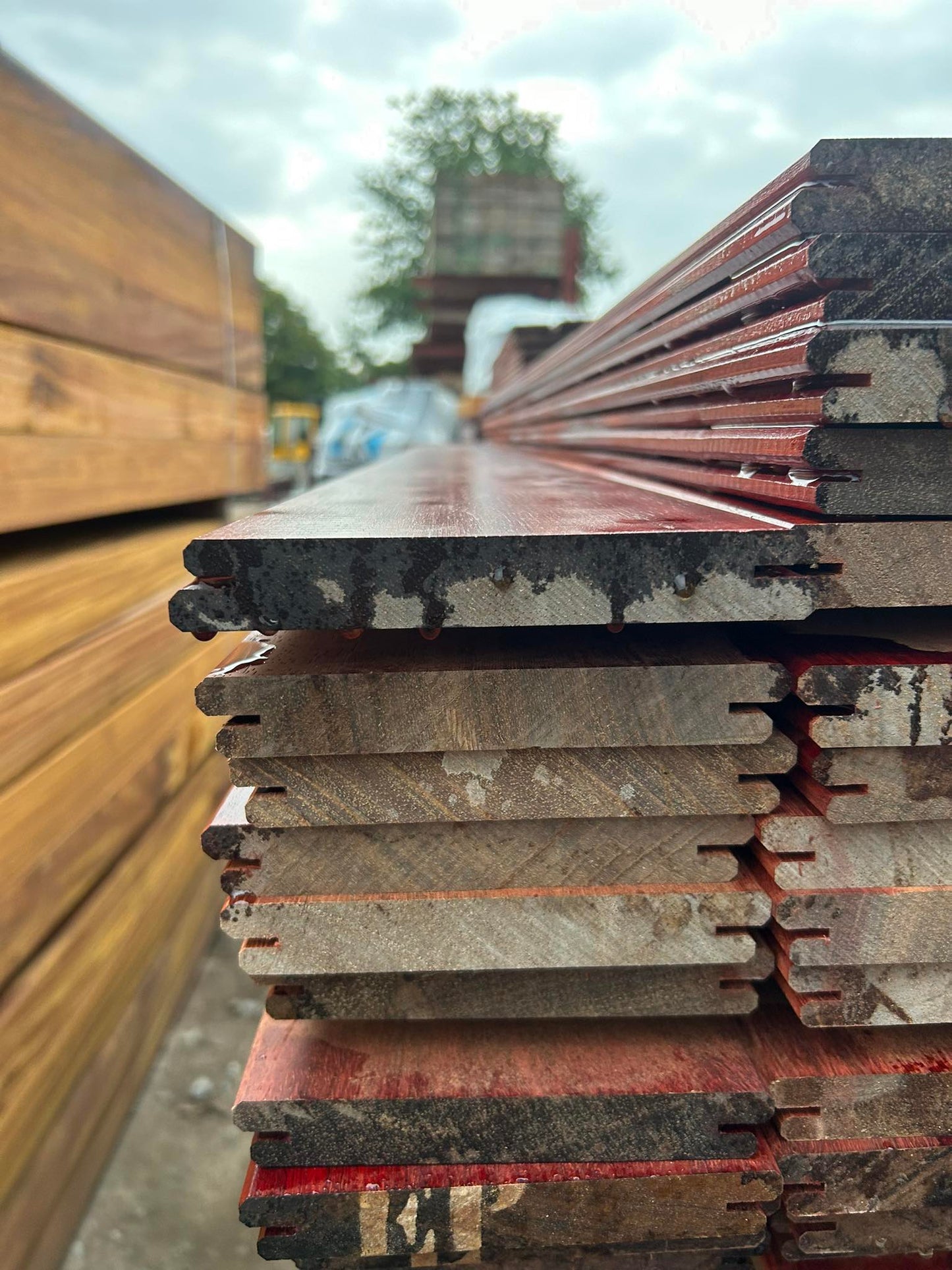 Terrasse en planches padouk