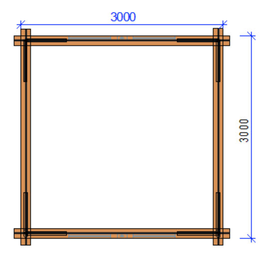 bouwpakket eik 3mx3m