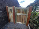 Porte de jardin BOIS PIN - Vertical - simple porte