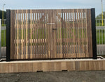 Porte de jardin PADOUK - Structure à lamelles - simple porte