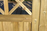Portail de jardin BOIS PIN - Division croisée - simple porte