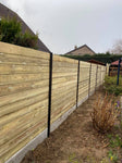 Grenenhout tuinafsluiting Tand & Groef