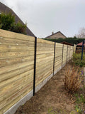 Grenenhout tuinafsluiting Tand & Groef
