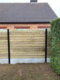 Grenenhout tuinafsluiting Tand & Groef