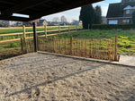 Kastanje-omheining-afrastering-kastanje hekwerk-kastanje-palen-weidepalen-paardenomheining-paardenomheining-houthandel